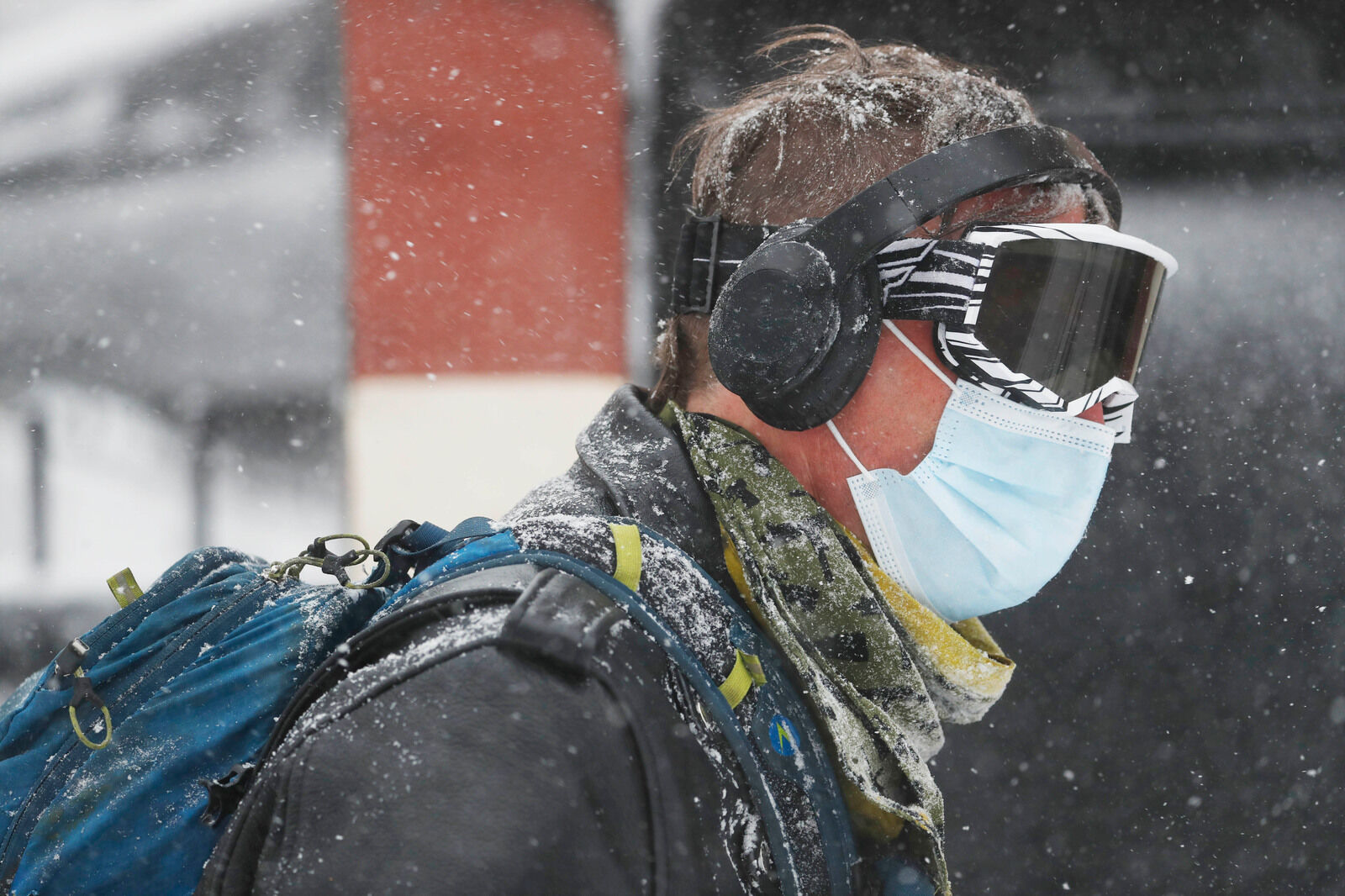 Dressed for the wind and snow